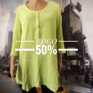 ❌ Woman Within Lime Shark Bite Tunic 1X